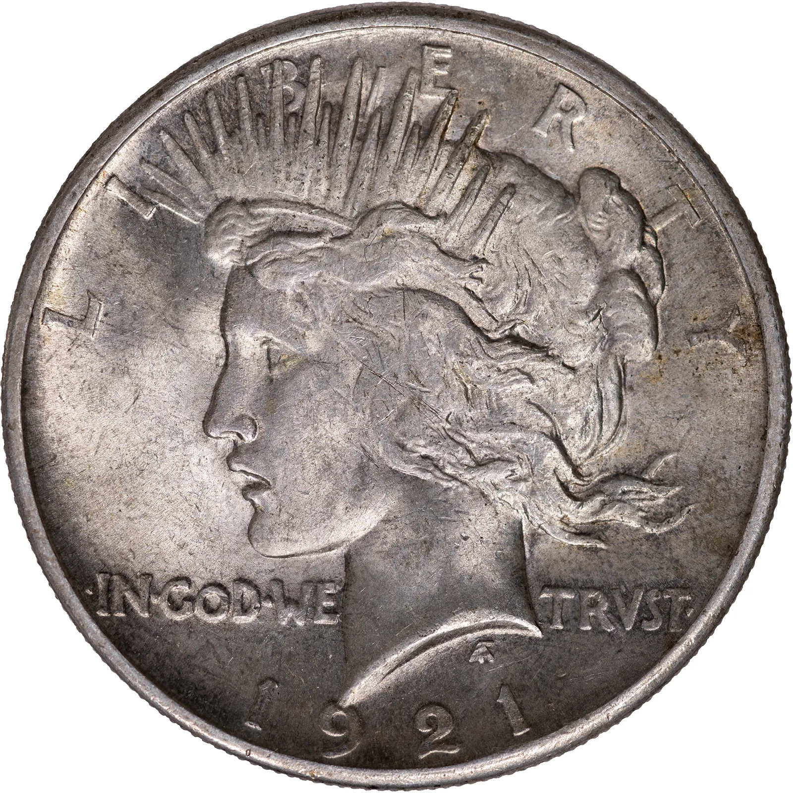 1921 Peace Dollar High Relief Key Date Brilliant Uncirculated