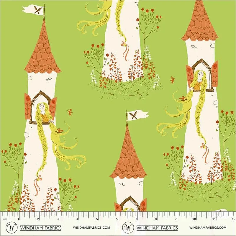 Heather Ross Favorites 51197D-1 Rapunzel Green Heather Ross Windham Half Yard