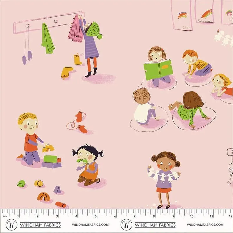 Heather Ross Favorites 43480D-1 Kindergarten Pink Heather Ross Windham Half Yard