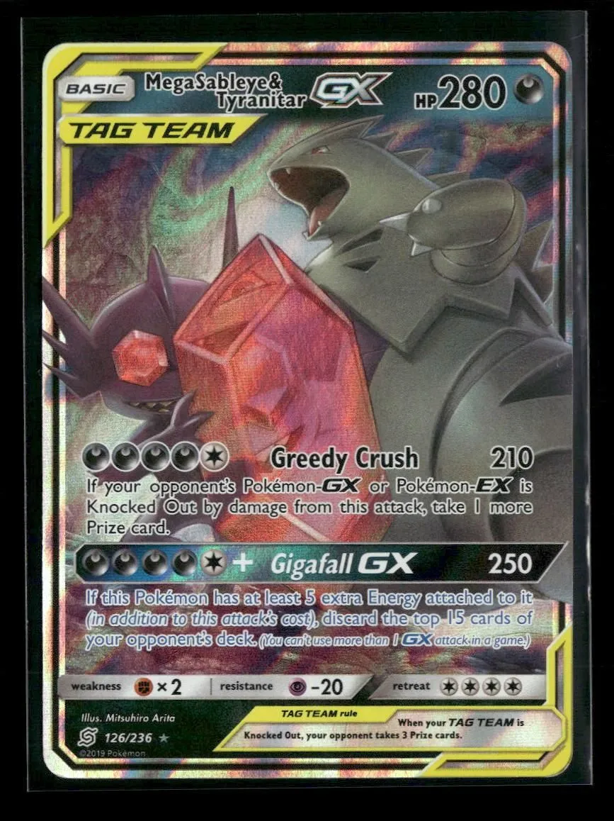 SM - Unified Minds Mega Sableye & Tyranitar GX #126/236