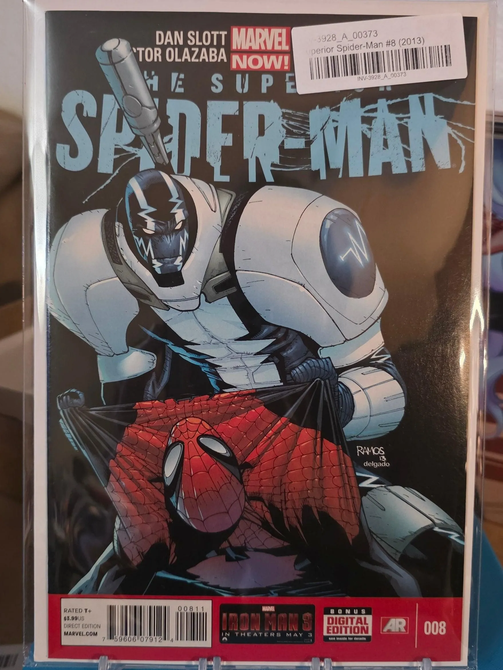 Superior Spider-Man #8 Cover A Humberto Ramos Cardiac Peter Parker Dan Slott Marvel 2013 NM