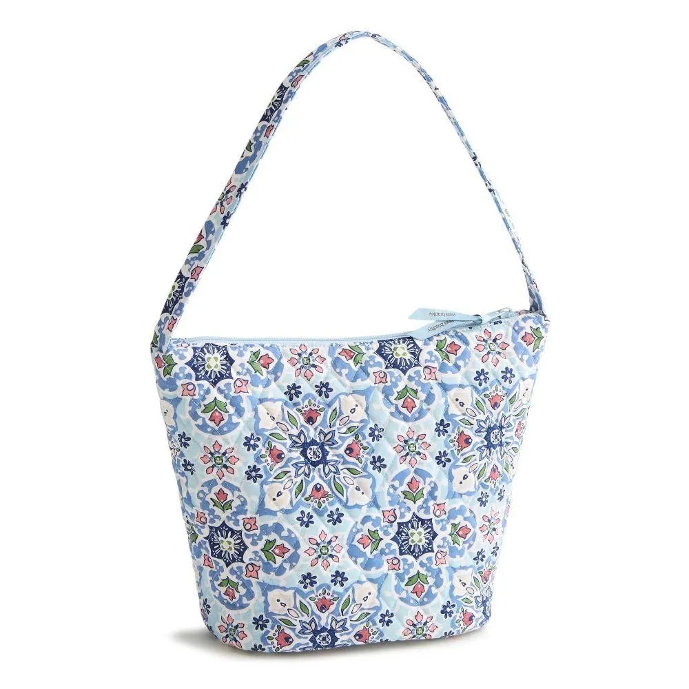 New Without Tags - Size: 10.00" - Vera Bradley Lisbon Sky Medallion Shoulder Bucket Bag - Light Blue