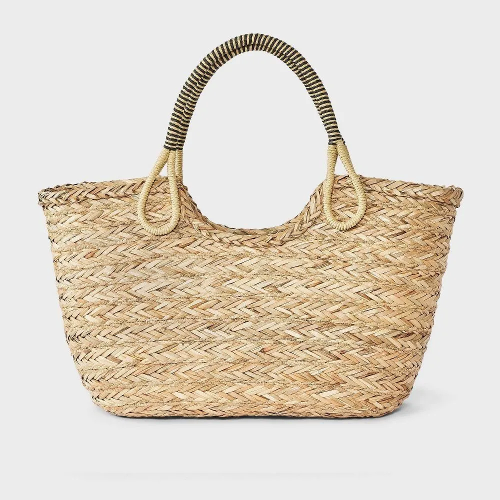 New Without Tags - Size: One Size - Hand Woven Straw Seagrass Tote Bag - A New Day Natural