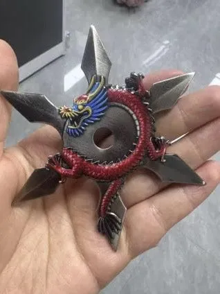 In Stock! SERIES 2: 2oz Copper NINJA STAR DRAGON WITH BOX RED