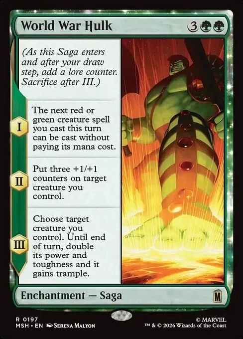 MSH, World War Hulk, Standard, 197, R, Near Mint, Normal, EN