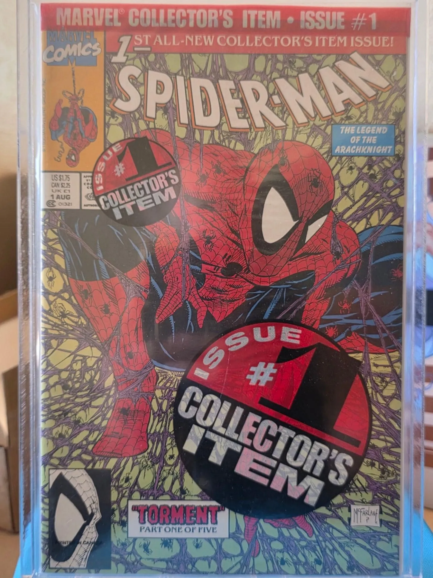 Spider-Man #1 Purple Variant Factory Sealed Standalone Single Issue Todd McFarlane 1990 NM