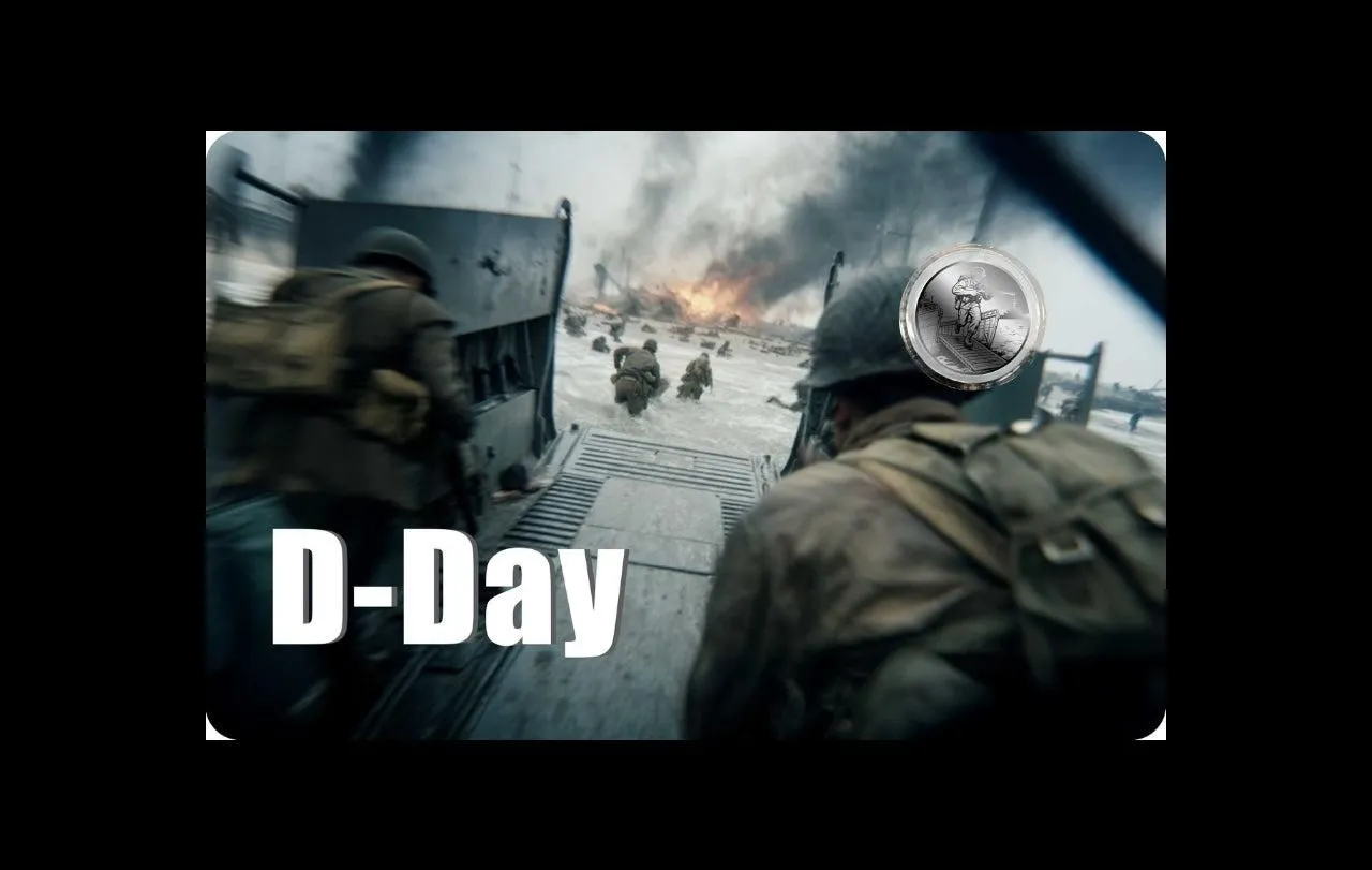 In Stock! 2026 Liberia D Day 1/1000 oz Palladium Coin in Card (02/18)