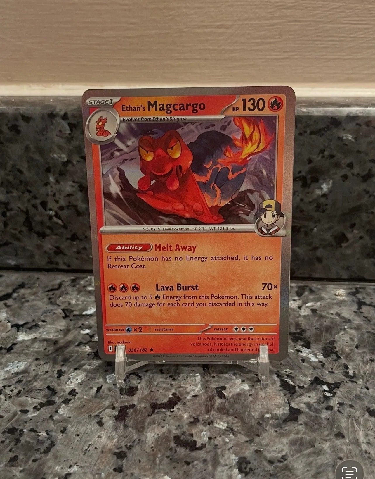 Pokemon TCG Ethan’s Magcargo Scarlet & Violet - Destined Rivals 036/182 Holo
