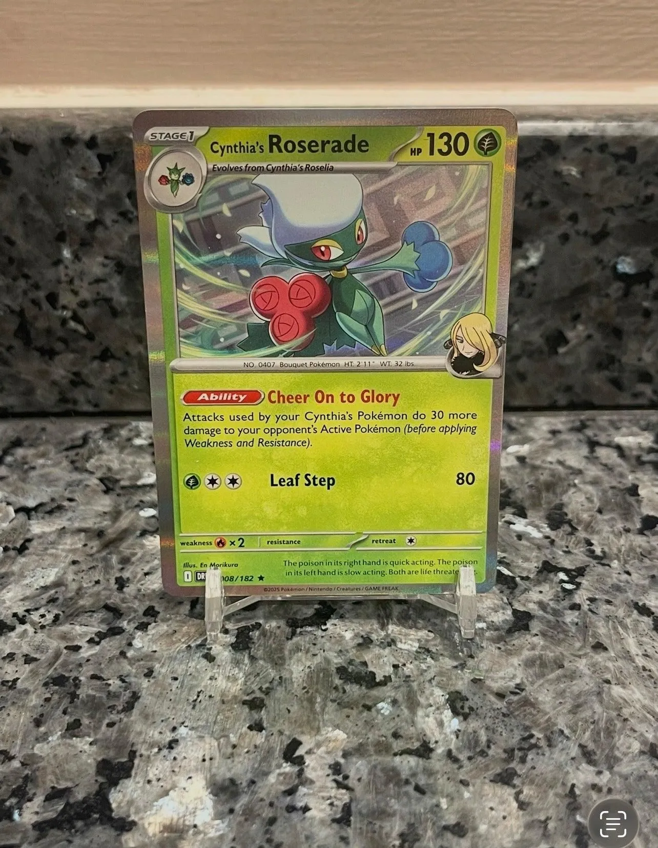 Pokemon TCG Cynthia’s Roserade Scarlet & Violet - Destined Rivals 008/182 Holo