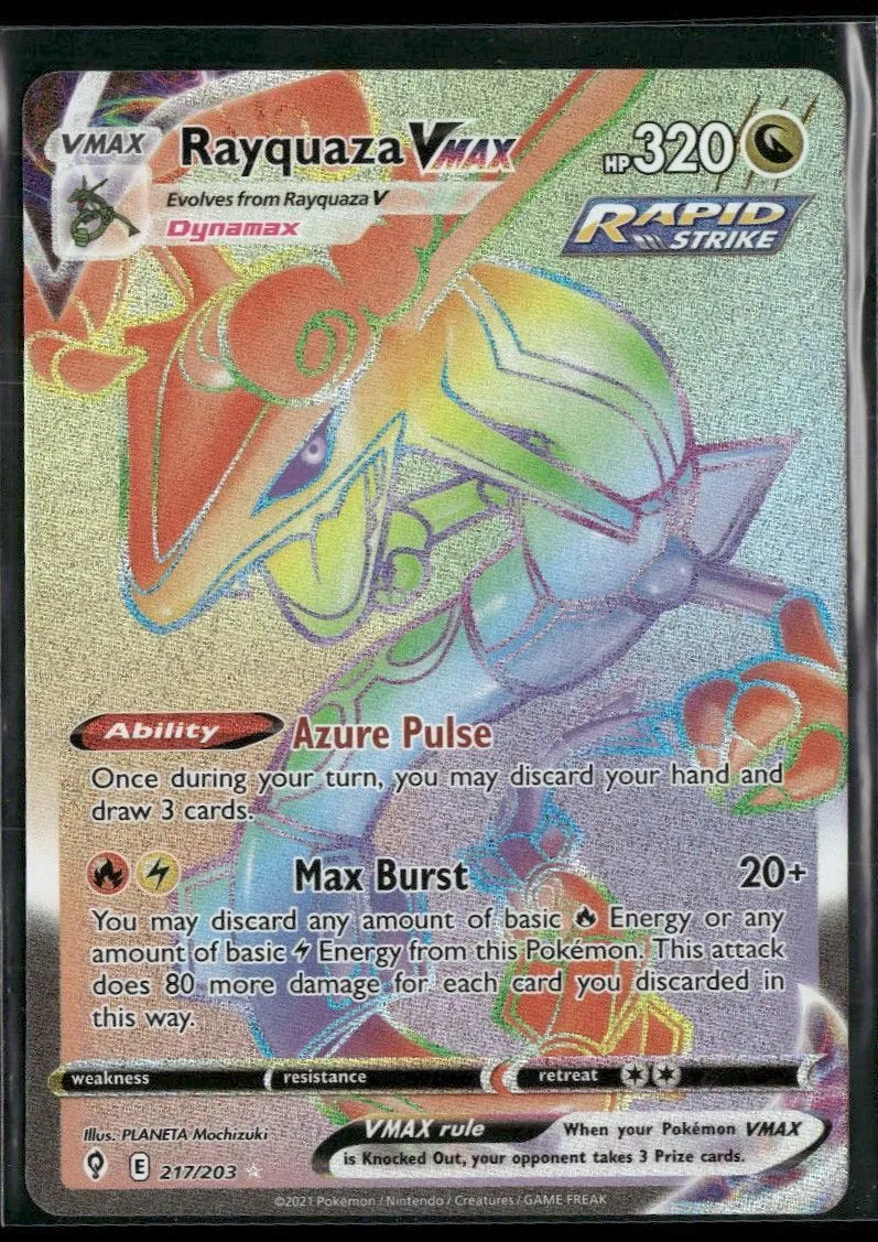 SWSH07: Evolving Skies Rayquaza VMAX (Secret) #217/203