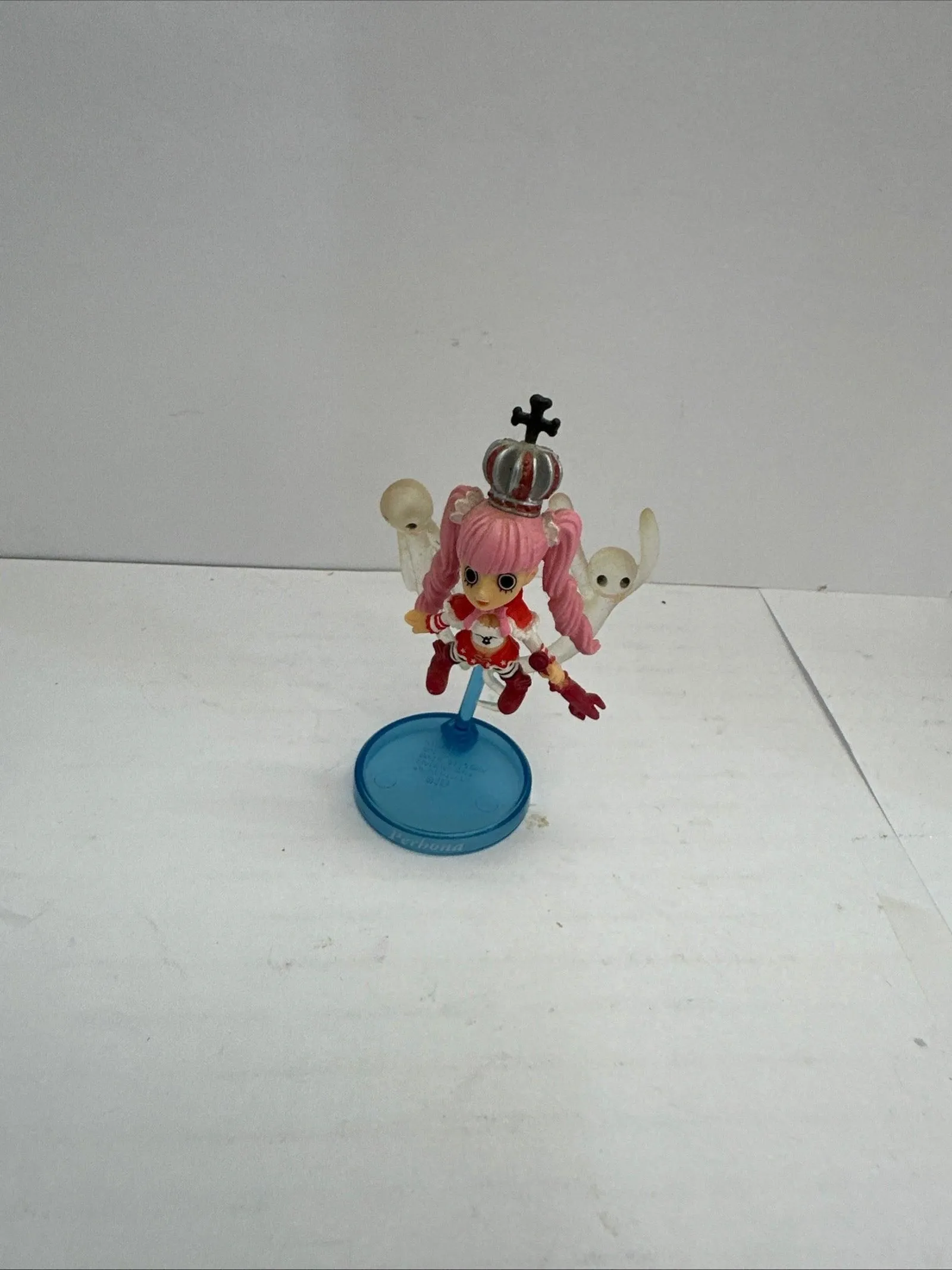 2011 One Piece 2" Perhona Perona Mini Figure Blue Base Bandai #10