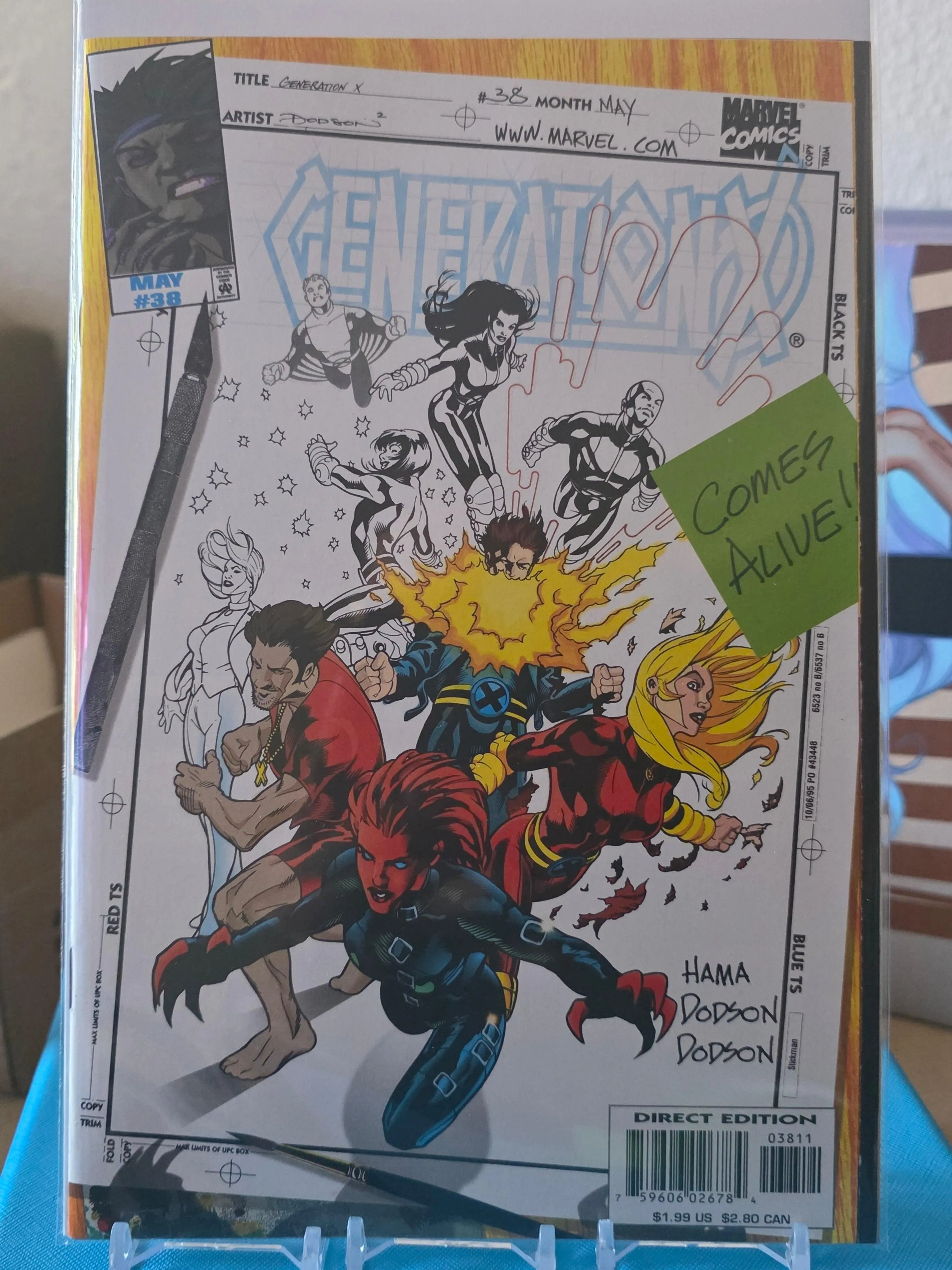 Generation X #38 Terry Dodson Vintage Comes Alive Retail Sticker Marvel 1998 NM