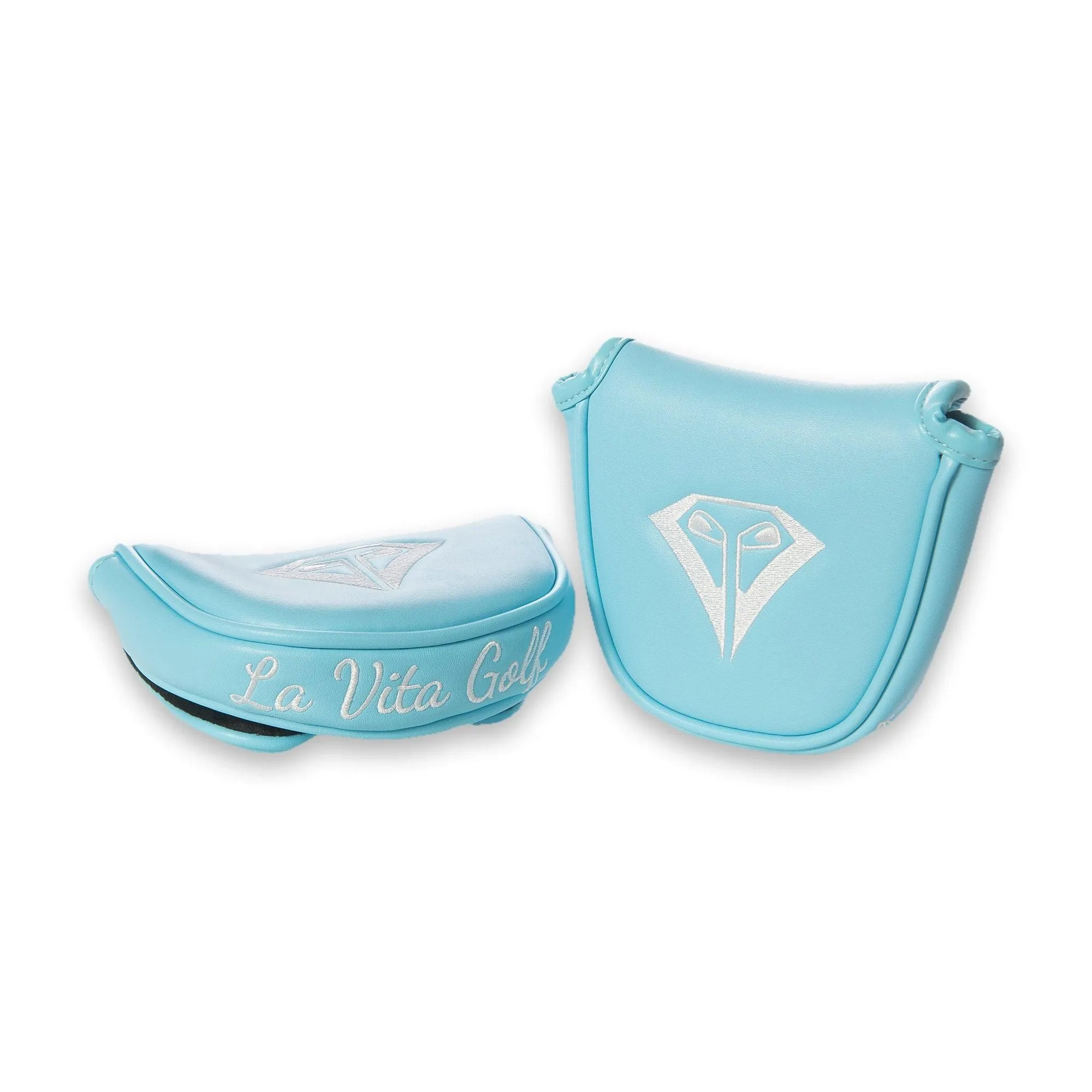 Leather Mallet Headcover (Heel Shaft) - Powder Blue