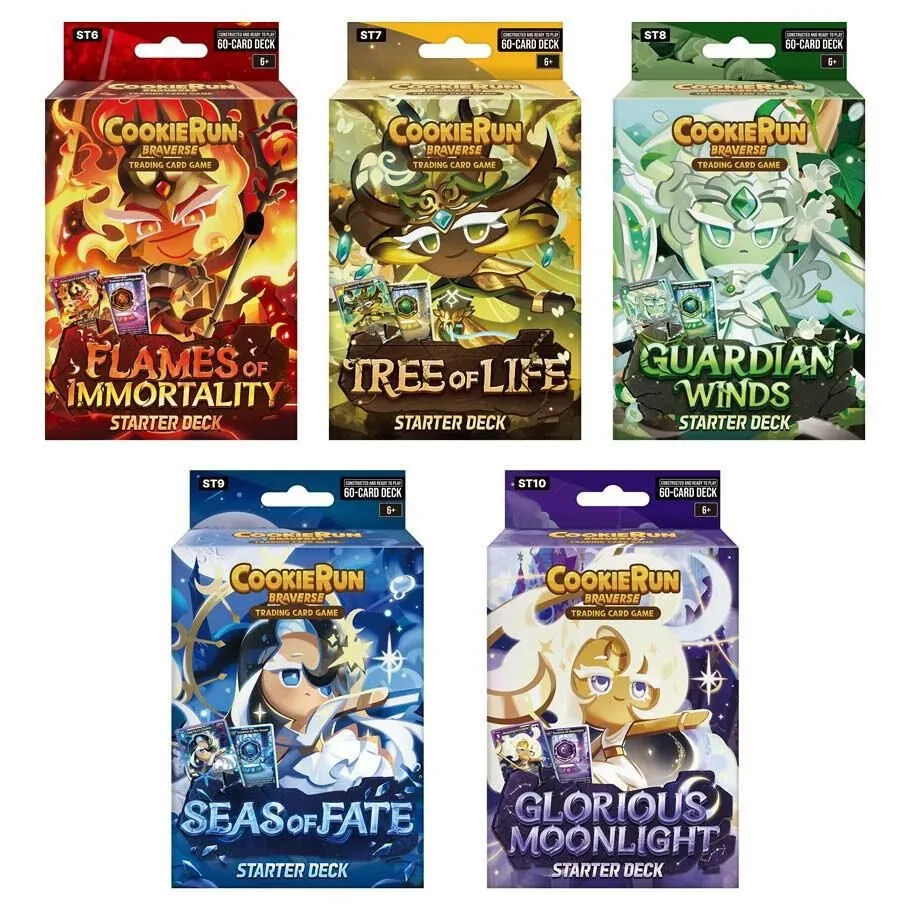 CookieRun TCG: Legendary Cookie Starter Deck Assortment Display (5 Decks, ST6-ST10)