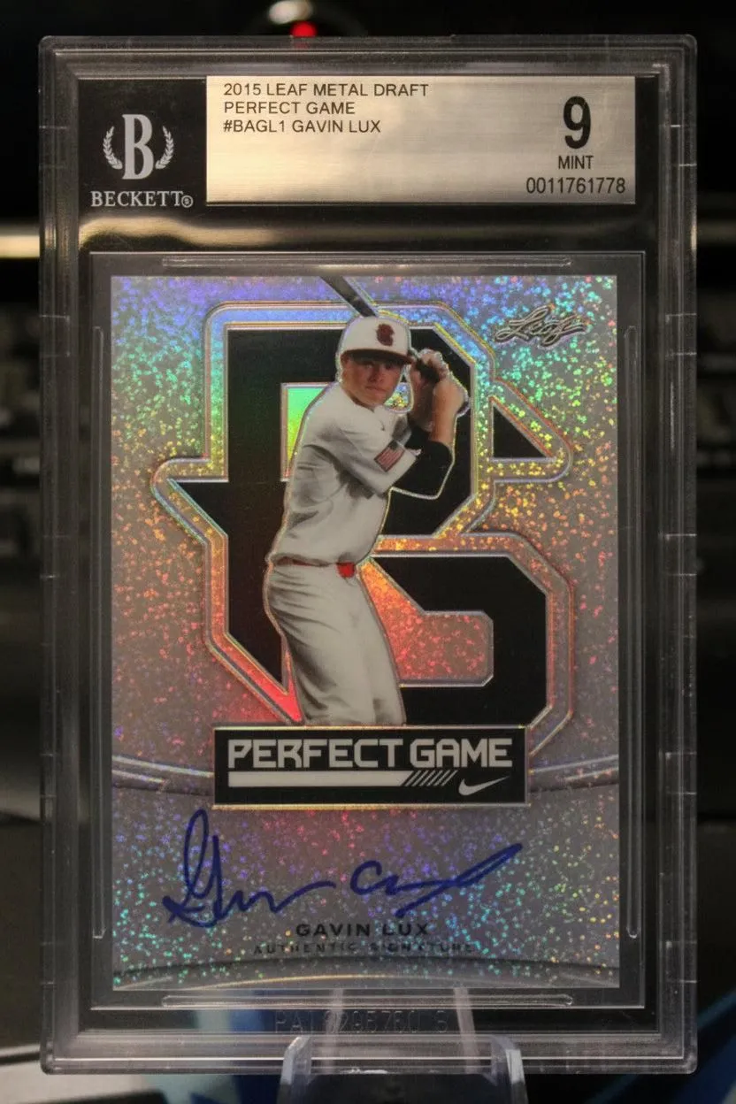 2015 Leaf Metal Draft Perfect Game - Gavin Lux Auto (BGS 9)