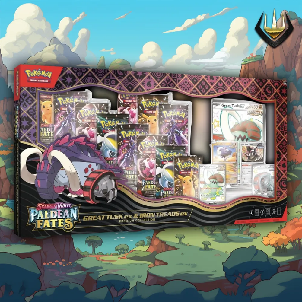 Great Tusk ex and Iron Treads ex Pokemon Premium Collection