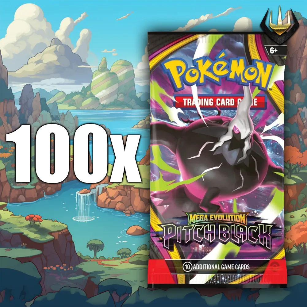 Pitch Black Pokemon Booster Pack 100x [Random Art]