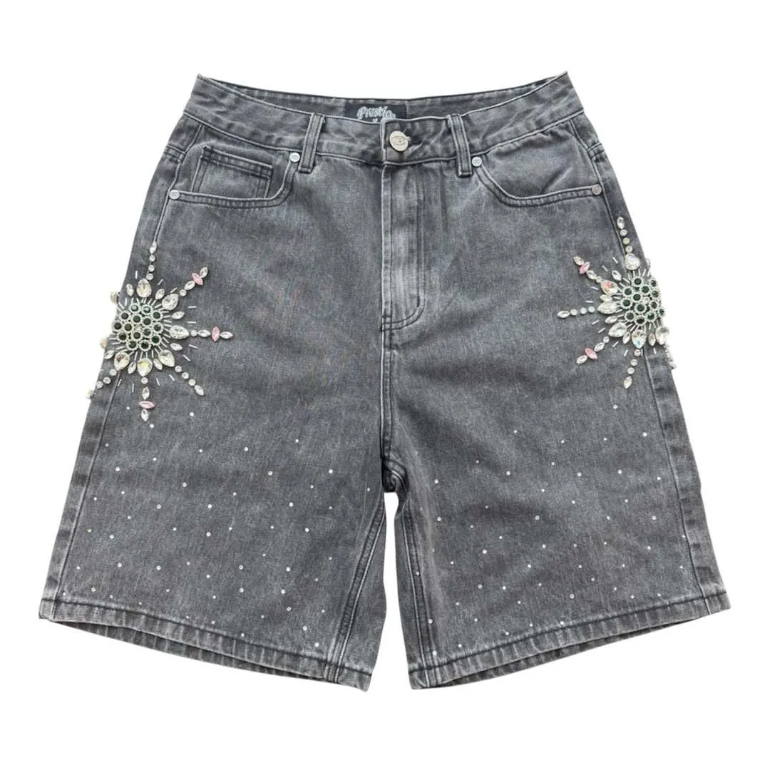 Prestige Emerald Jean Shorts Faded Black