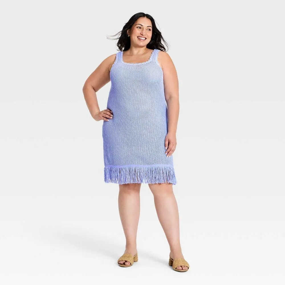 New without Tags - Size: XX Large - Women's Mini Sweater Dress - A New Day Blue XXL