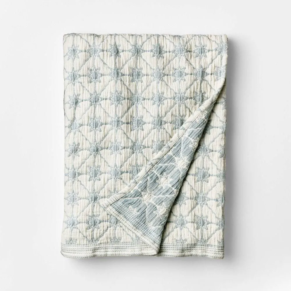 New without box - 50"X60" Cotton Textured Throw - Threshold designed with Studio McGee