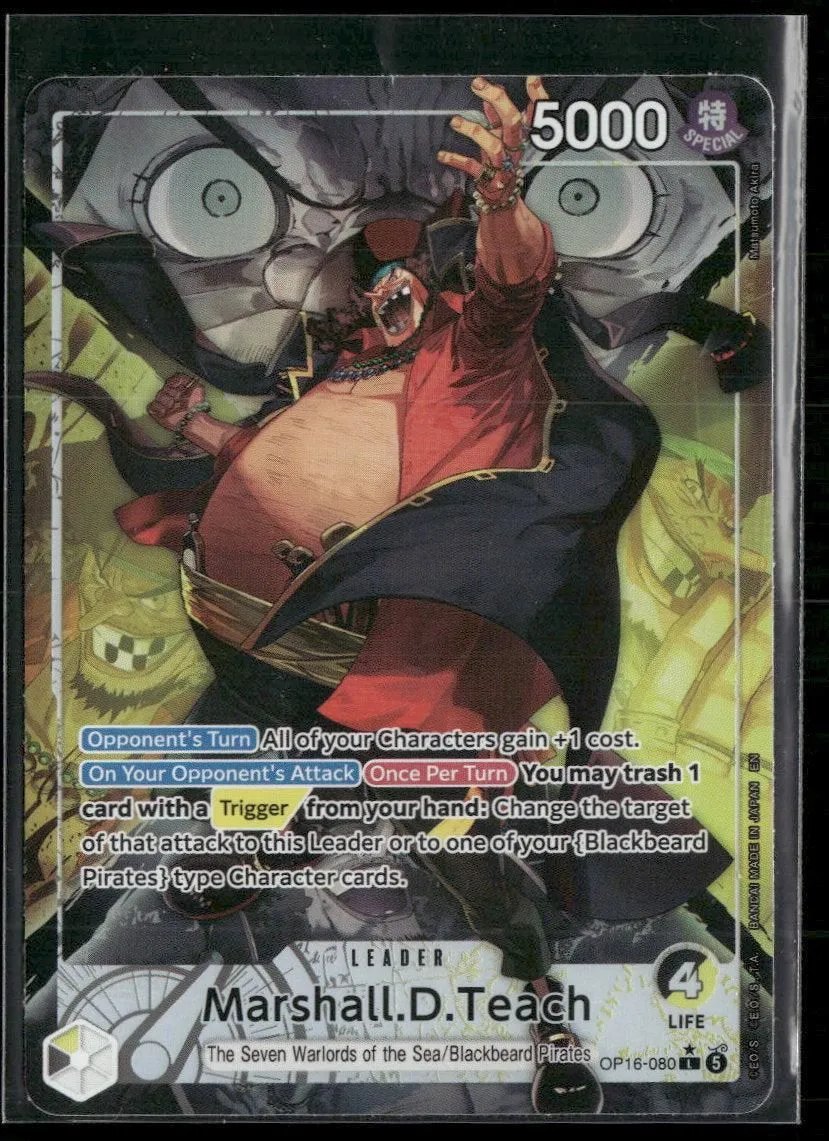 The Time of Battle Marshall.D.Teach (080) (Alternate Art) #OP16-080