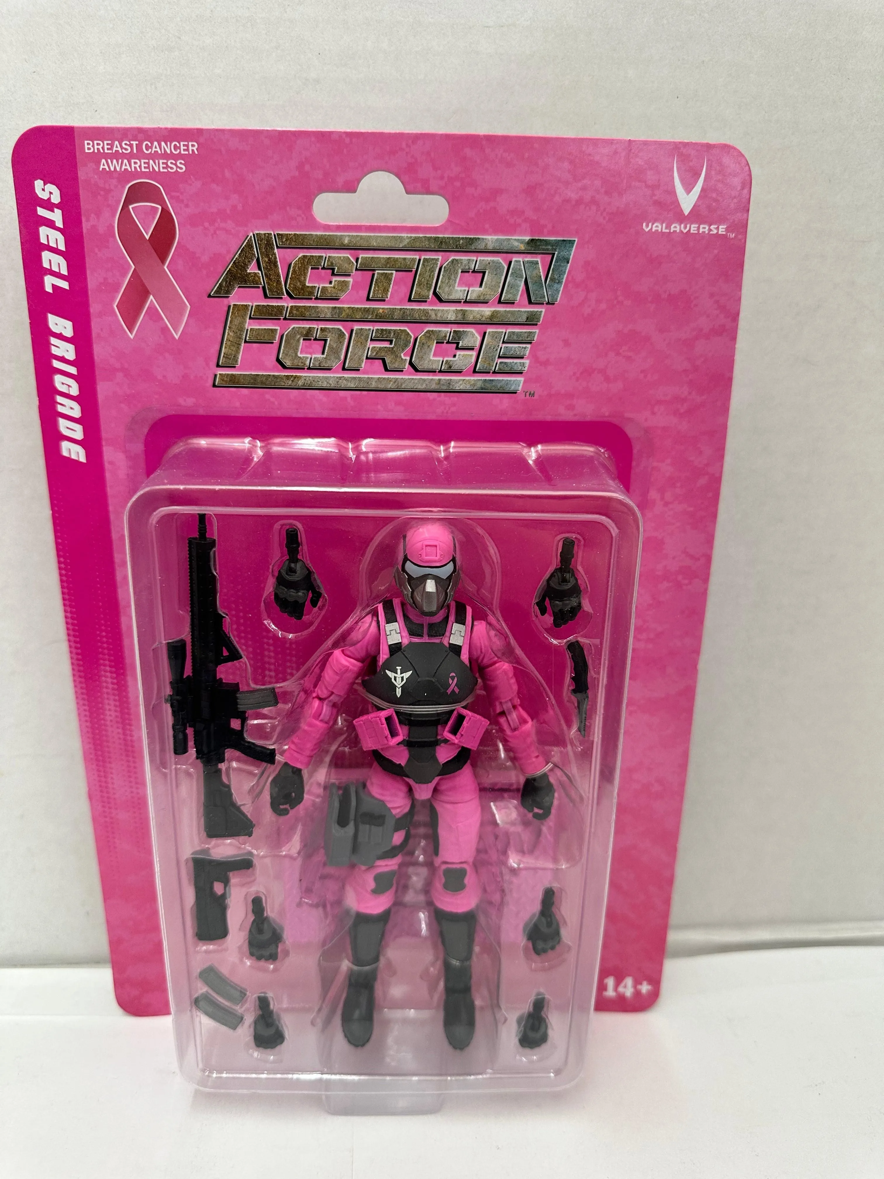Valaverse Action Force Steel Brigade Breast Cancer Awareness