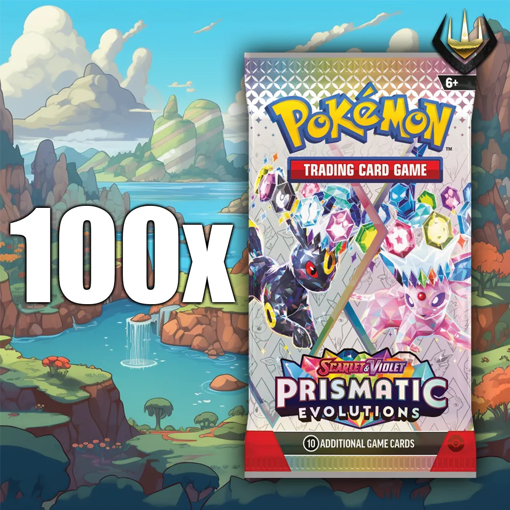 Prismatic Evolutions Pokemon Booster Pack x100 [Random Art]