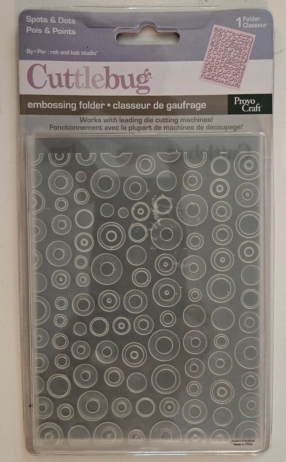 37-1145 Spots & Dots Cuttlebug Embossing Folder Provo Craft