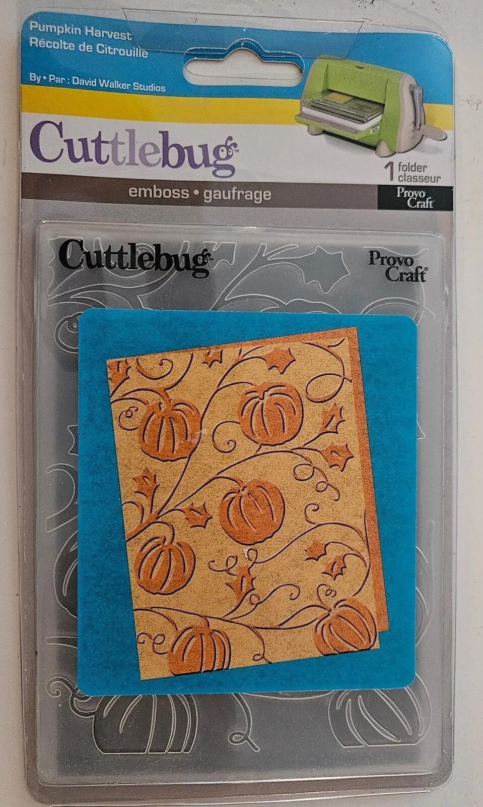 37-1906 Pumpkin Harvest Cuttlebug Embossing Folder Provo Craft