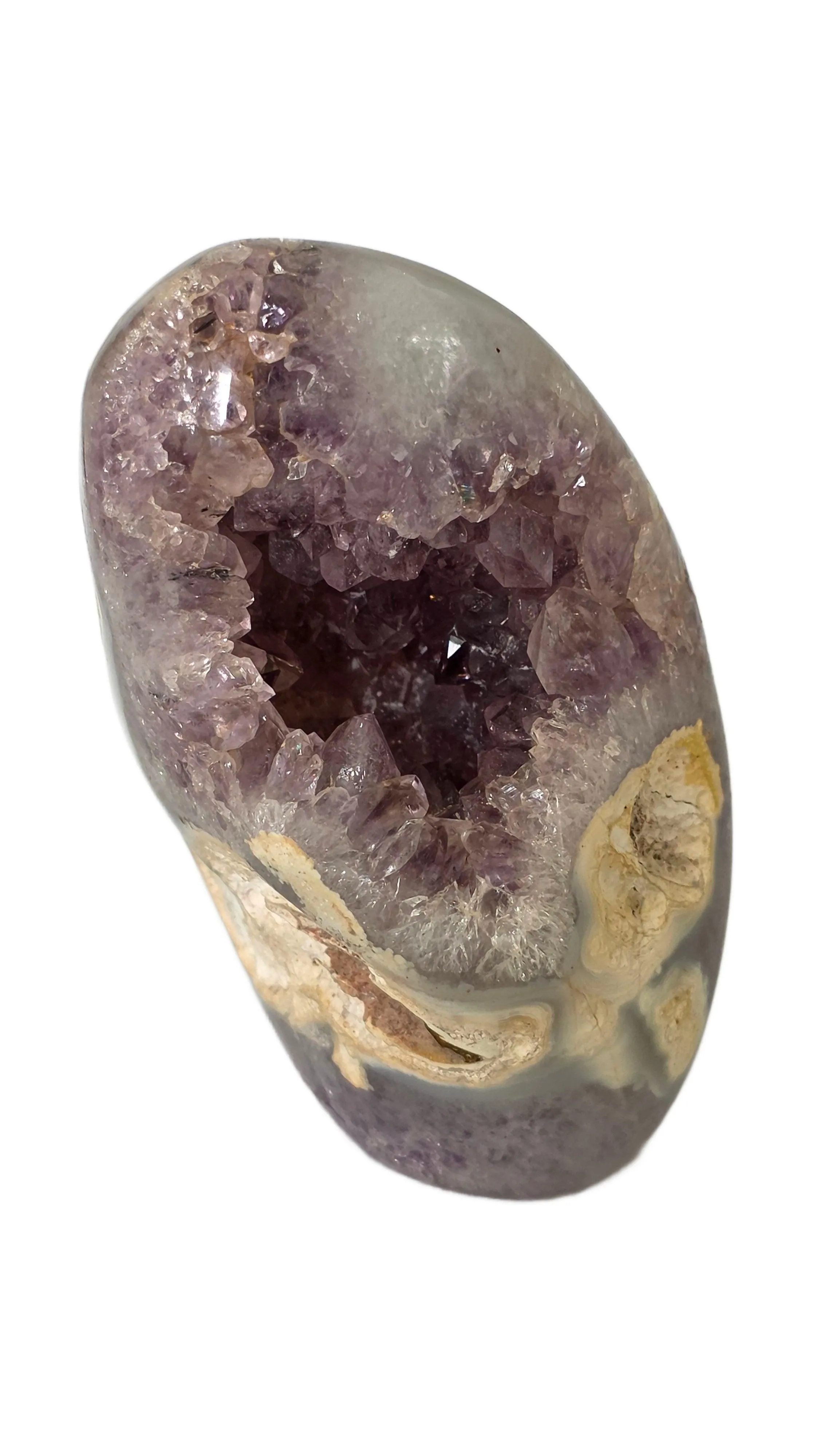Amethyst Agate Freeform with Druzy Cave – 280g