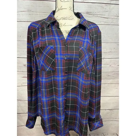 Product image for Torrid size 0 (large) plaid blouse - 2456