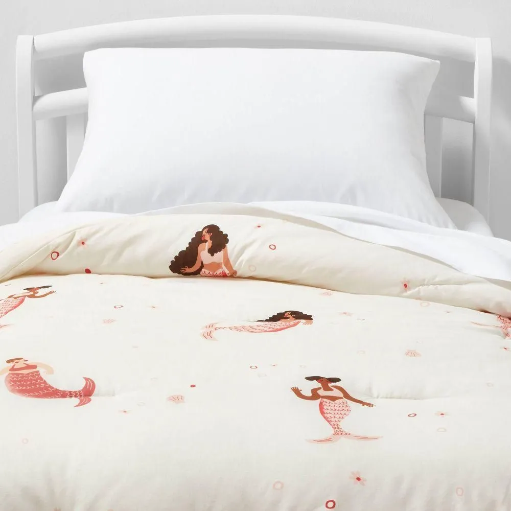 New without box - Full/Queen Mermaid Kids' Comforter Set - Pillowfort: Off-White 3-Piece OEKO-TEX