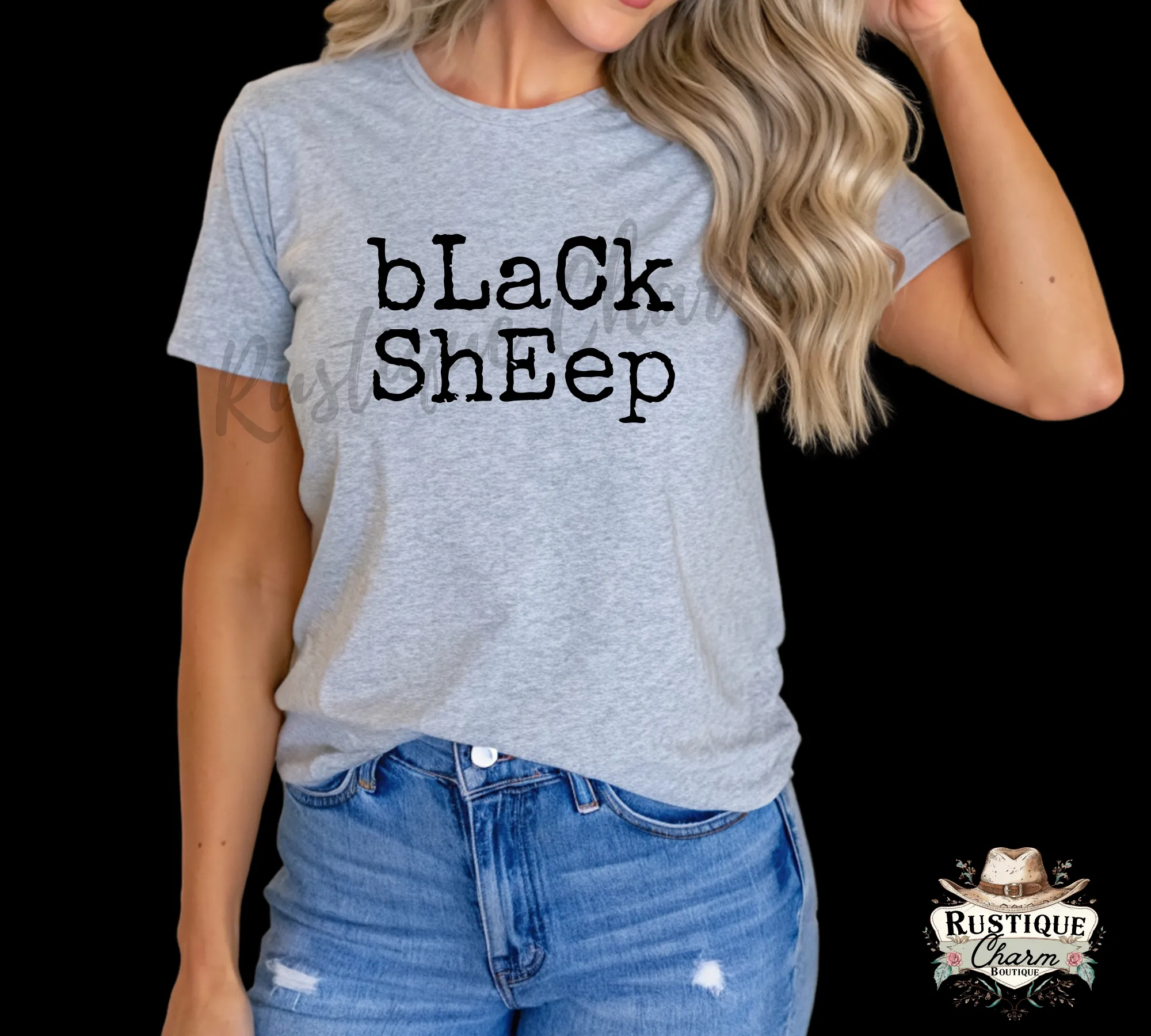 Black Sheep Graphic Tee – Heather Gray