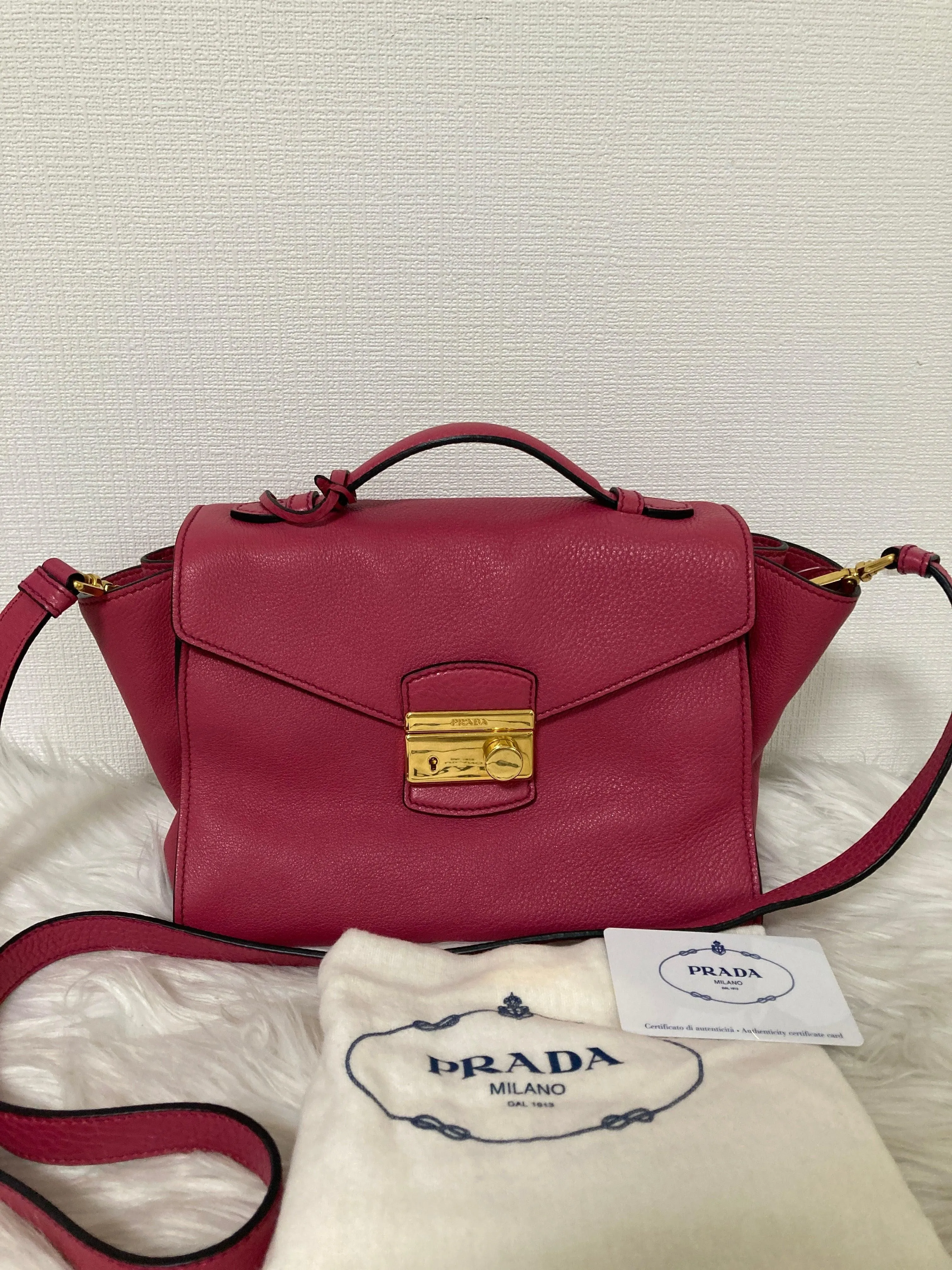 Prada Bordeaux Handle Bags A-15851