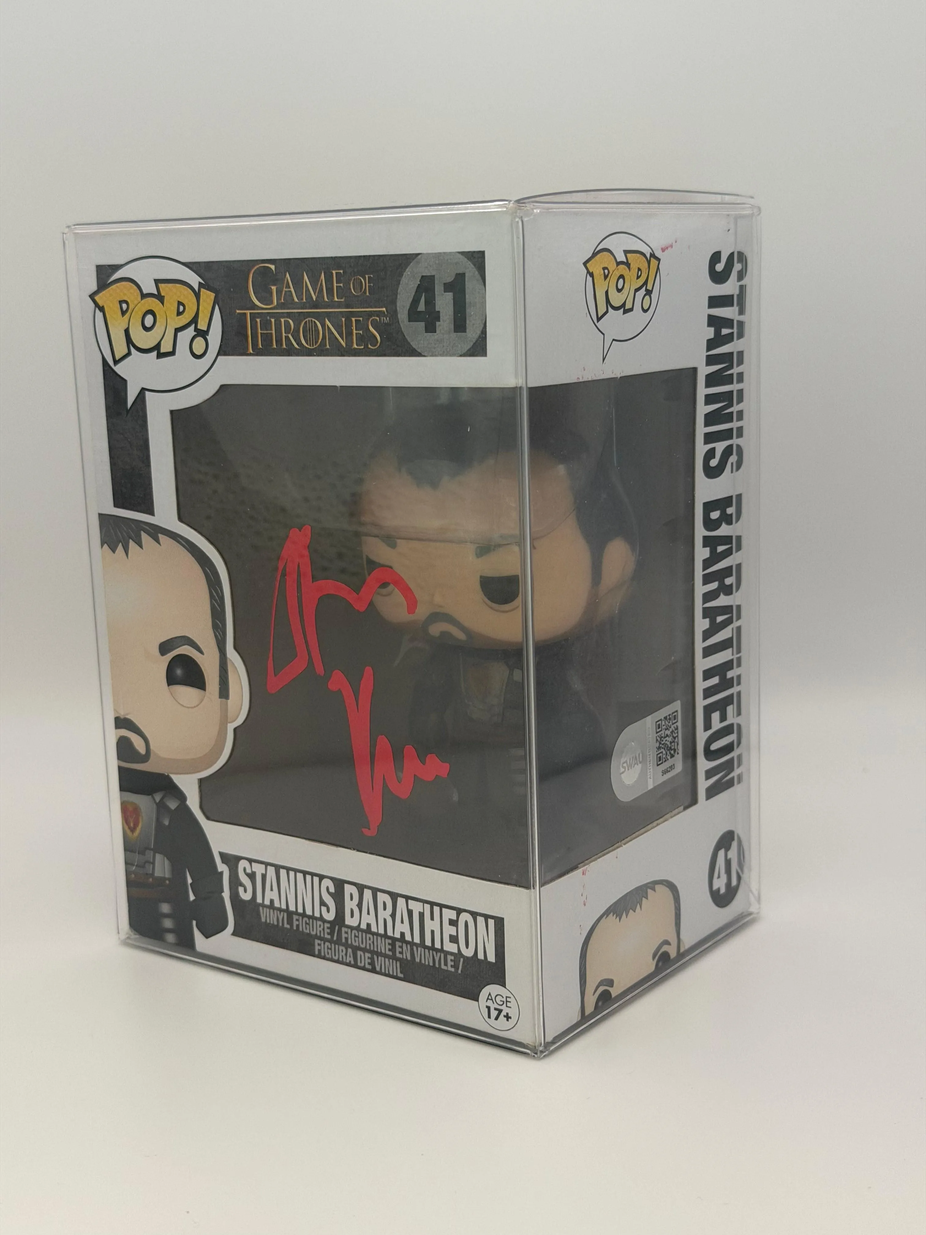 Funko Pop! Television Game Of Thrones Stannis Baratheon Signed Stephen Dillane SWAU #41