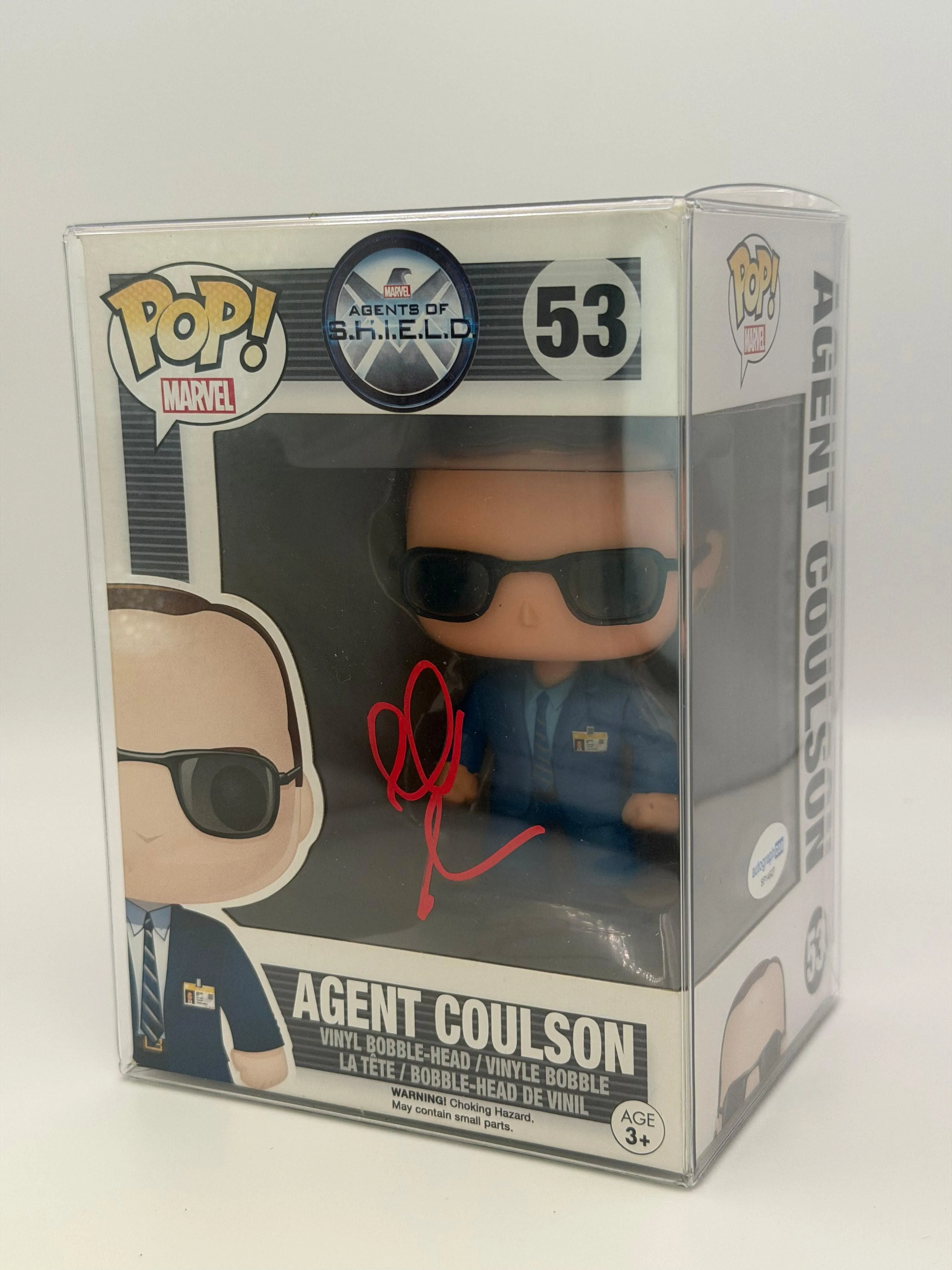 Funko Pop! Marvel Agents Of S.H.E.I.L.D Agent Coulson Signed Clark Gregg COA #53