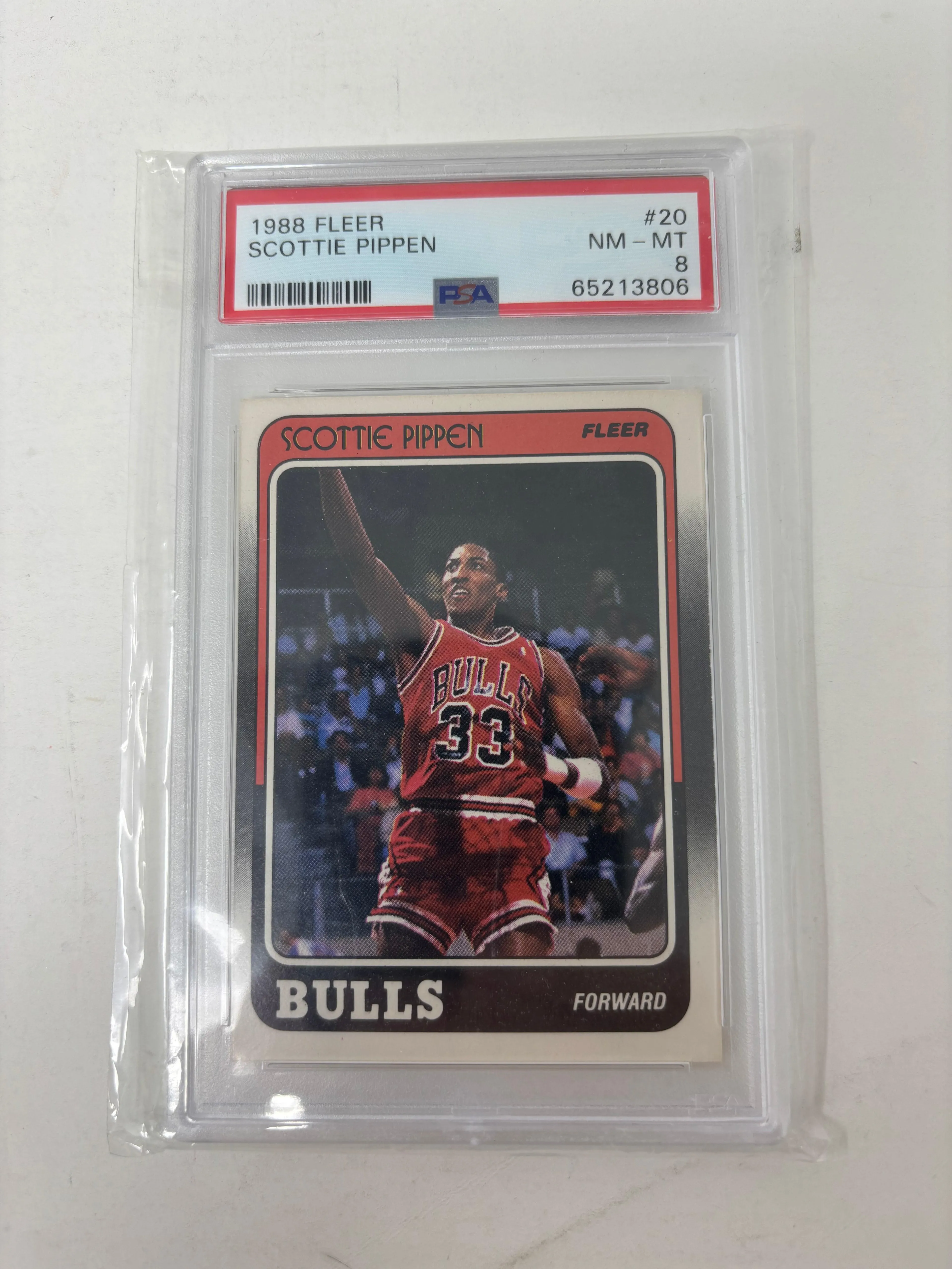 1988 Fleer Scottie Pippen Rookie Card #20 PSA 8 NM-MT Chicago Bulls