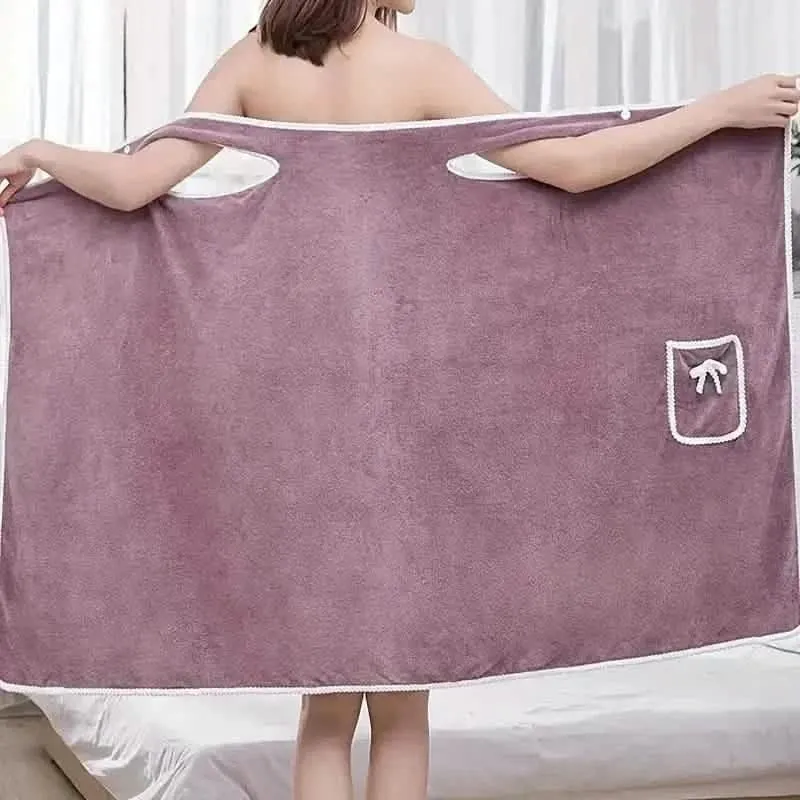 Bowknot Wearable Bath Towel for Adults