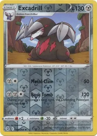 Sword and Shield Fusion Strike Reverse Holo 183 Excadrill
