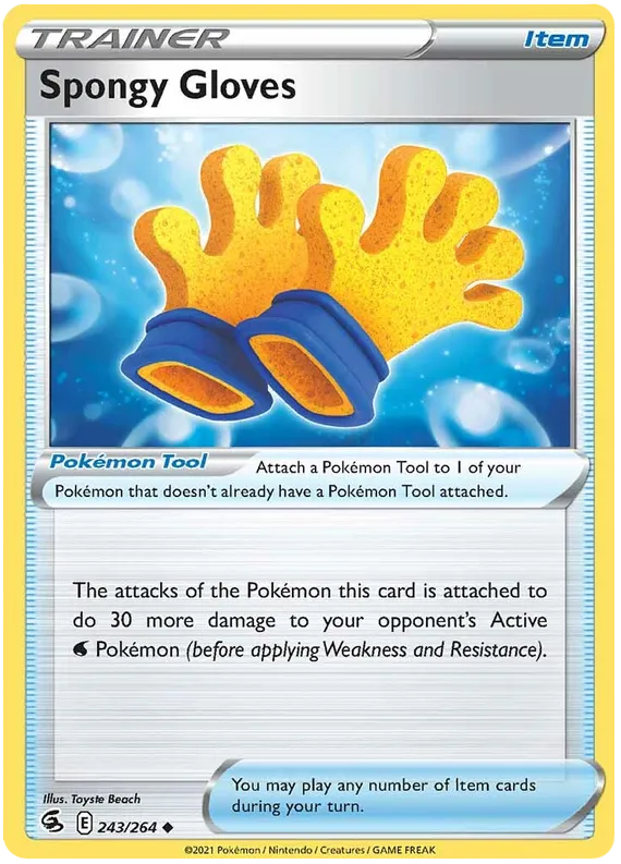 Sword and Shield Fusion Strike 243  Spongy Gloves