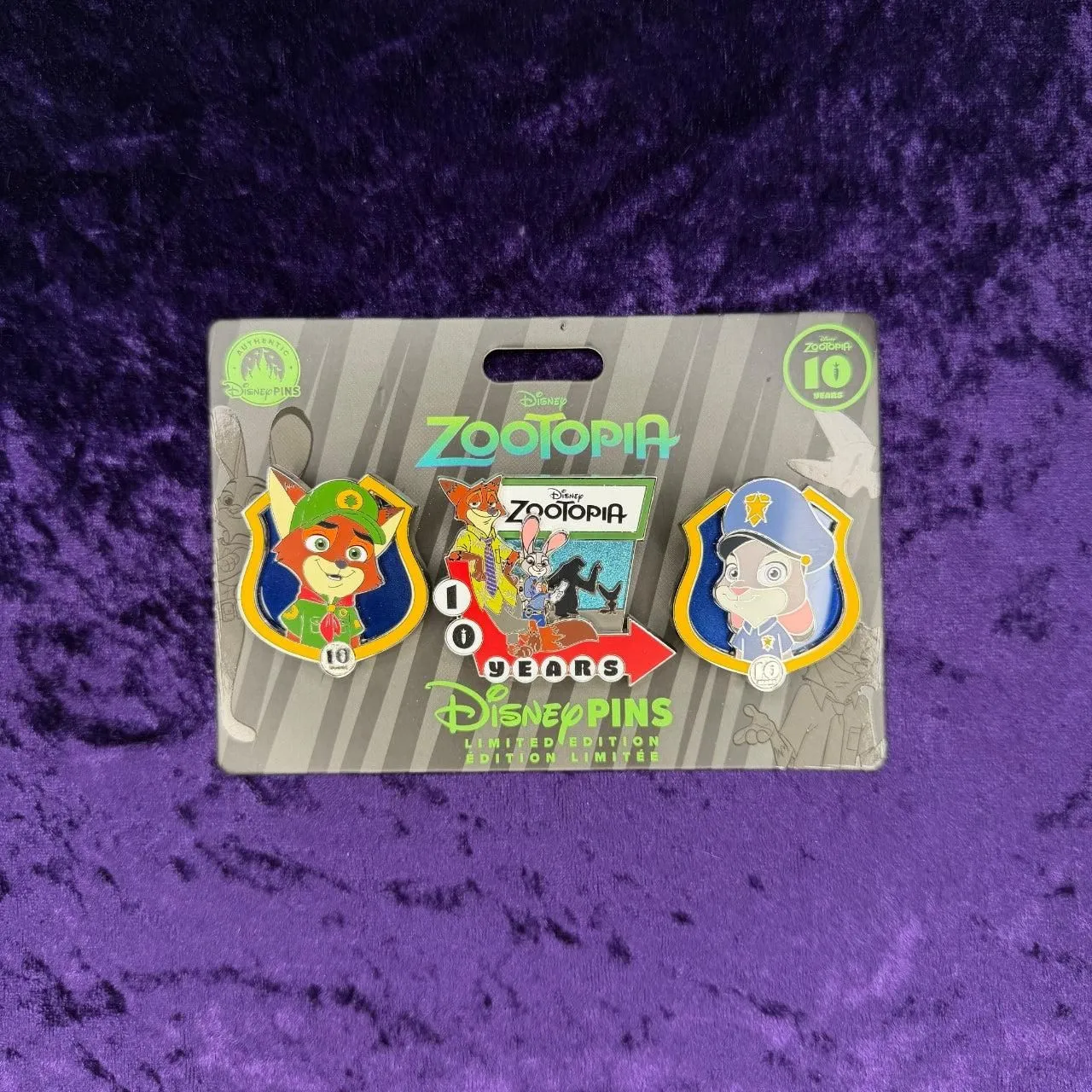 Zootopia 10th Anniversary 3-Pin Set | Disney Limited Edition