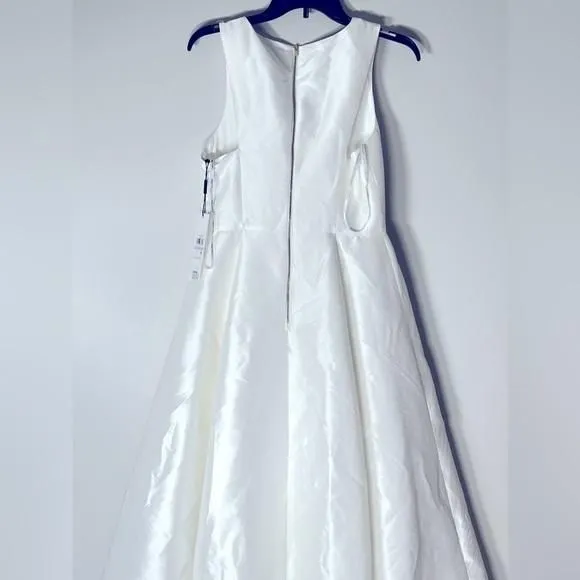 Calvin Klein Women's High-Low V-Neck Gown - White - 6