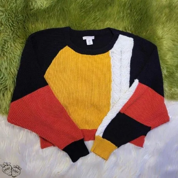 Product image for Geometrical Color Block Sweater ~