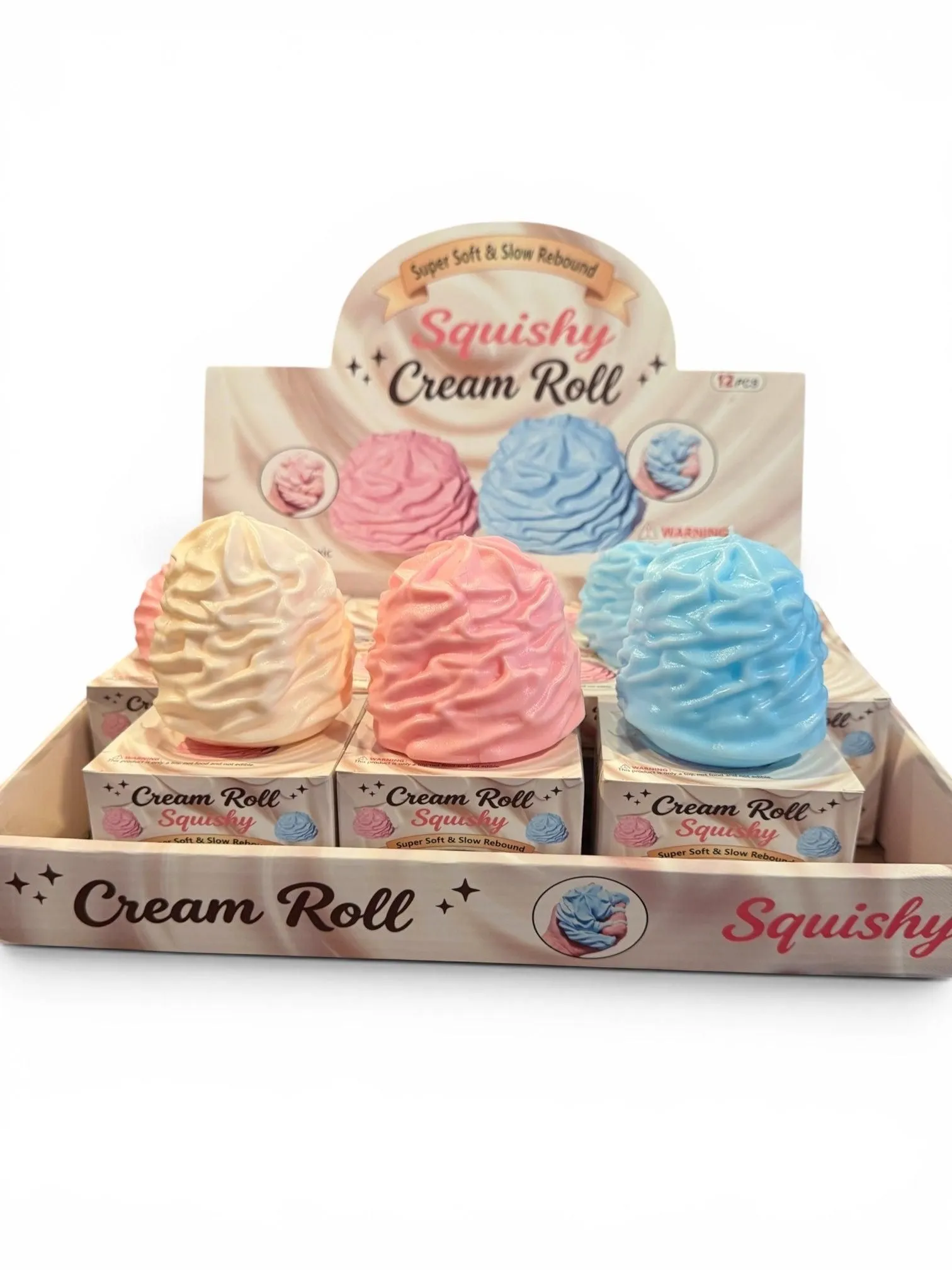 Butter Cream Roll Moldable Vaseline Filled Squishy Toy – Super Soft Slow Rebound Fidget Cheese (7cm)