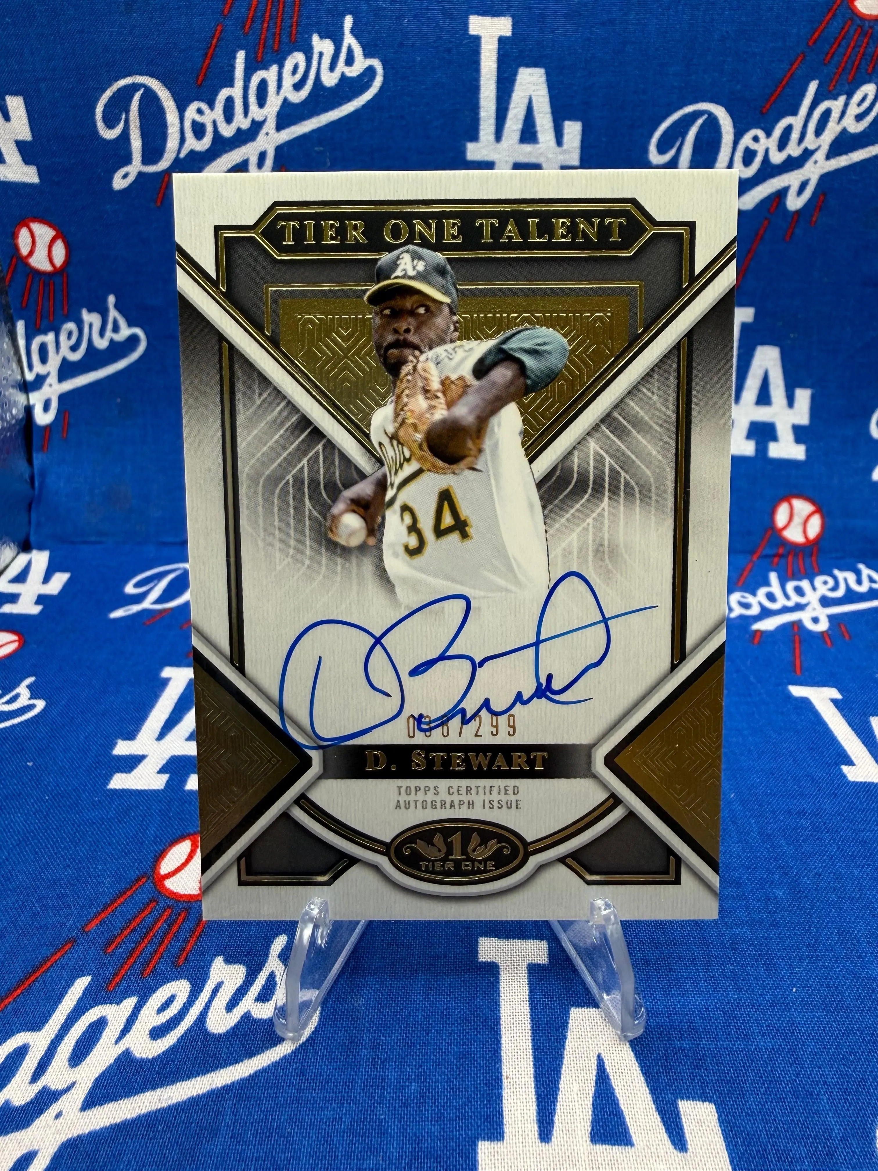 2023 Topps Tier One Dave Stewart Tier One Talent Auto T1TA-DS #068/299 Oakland Athletics