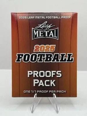 2025 Leaf Metal Football Proof Pack - 1/1 Proof Per Pack