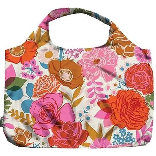 Meori - Reusable Pocket Shopper - Ivory Bloom - Melody Miller