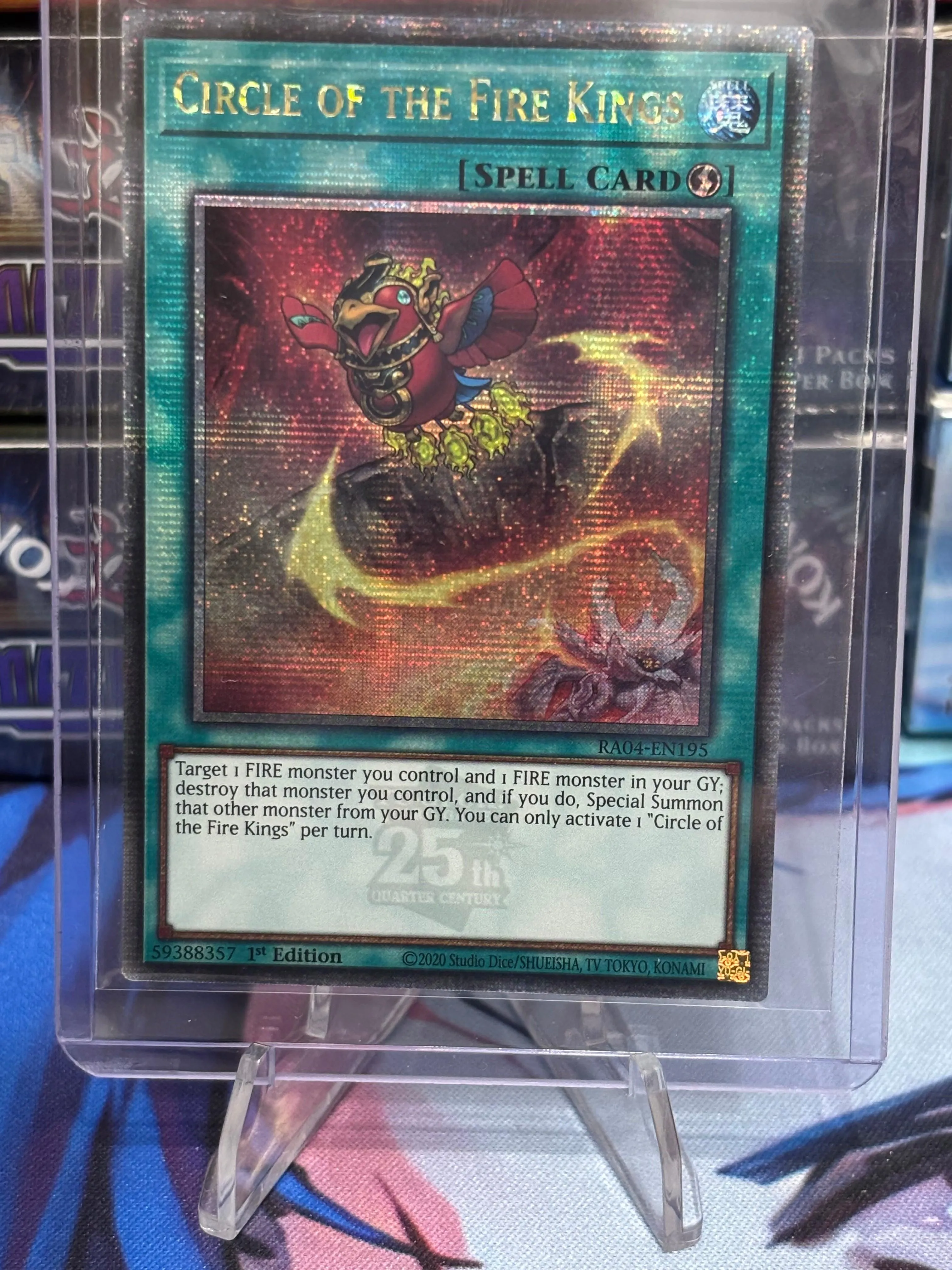 YUGIOH Circle of the Fire Kings Quarter Century Secret Rare 1st Edition Near Mint RA04-EN195