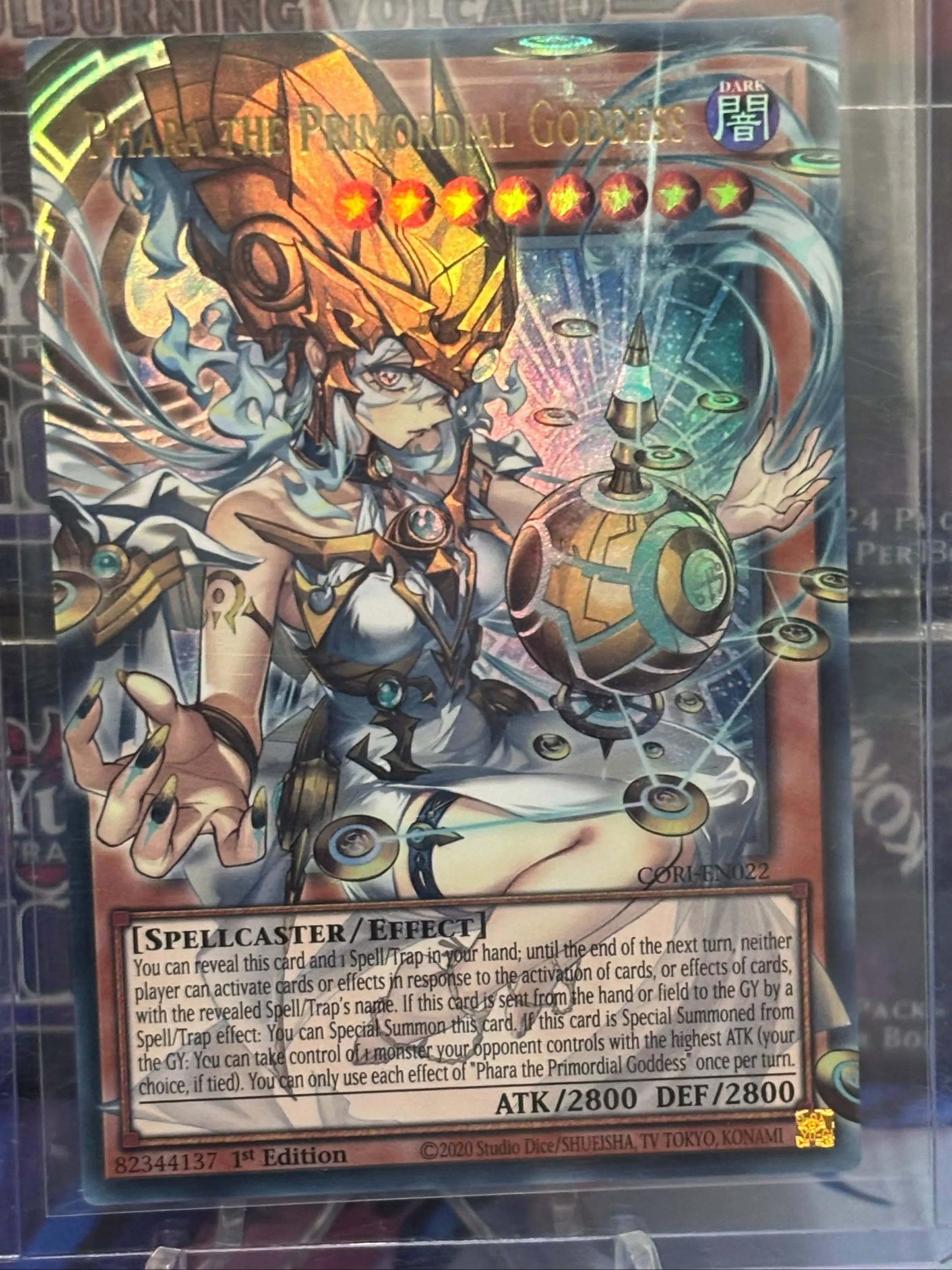 YUGIOH Phara the Primordial Goddess Ultra Rare (Overframe) 1st Edition Near Mint CORI-EN022