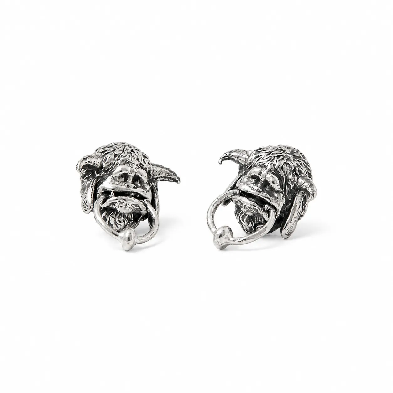 Labyrinth Ludo Stud Earrings (Sterling Silver)